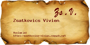 Zsatkovics Vivien névjegykártya