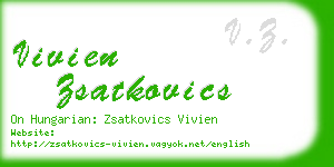 vivien zsatkovics business card